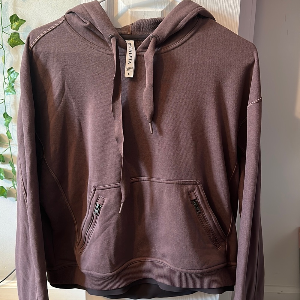 I am selling a hoodie that is purple. It is small and very comfortable.